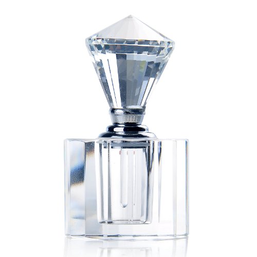 H&D HYALINE & DORA Vintage Clear Crystal Mini Refillable Perfume Bottle Empty