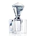 H&D HYALINE & DORA Vintage Clear Crystal Diamond Cap Mini Refillable Perfume Bottle Empty for Gift or Travel 3ml
