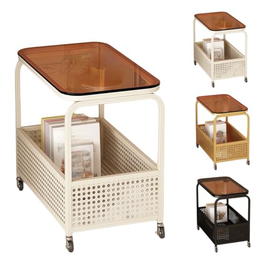 Zekono�T�C�h�e�[�u���ړ���2�i���[ �i�C�gtable ���S�� �\�t�@�� �L���X�^�[�t�� 360�x��] ������� �ȃX�y�[�X �V�t�� ���@�\ ���p�r �������� ���r���O �Q�� 50*30*55/60*35*55cm �u���b�N (�傳��60*35*55