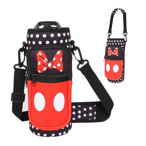 Holder With Strap, Neoprene Insulated Crossbody Sling Bag Carrier With Adjustable Shoulder For 20-32oz Bottles, Phone & Pockets, Perfect For Travel, School & Outdoor Activities