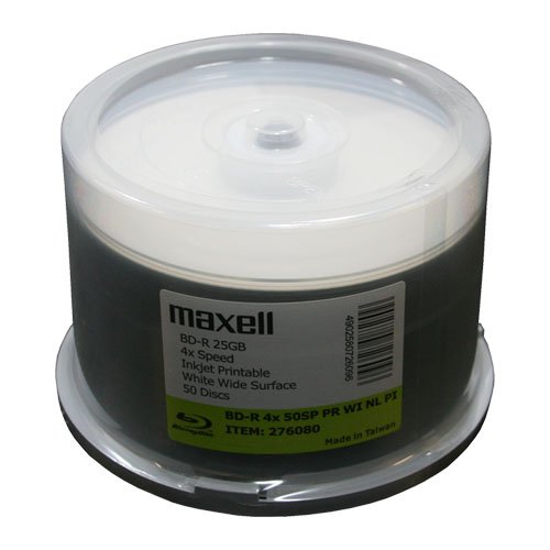 Preisvergleich Produktbild 50 MAXELL BD-R 25GB 4x Full Printable in Spindel