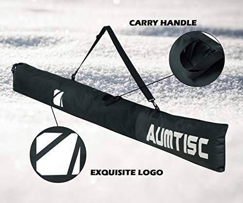 image for AUMTISC Ski Bag Padded 2 Piece Ski and Boot Bag Combo for 1 Pair of Sk