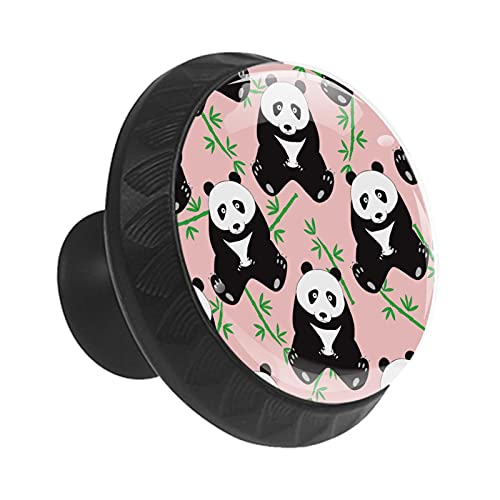 Boutons de tiroir en bambou de qualité supérieure avec finitions panda soignées
