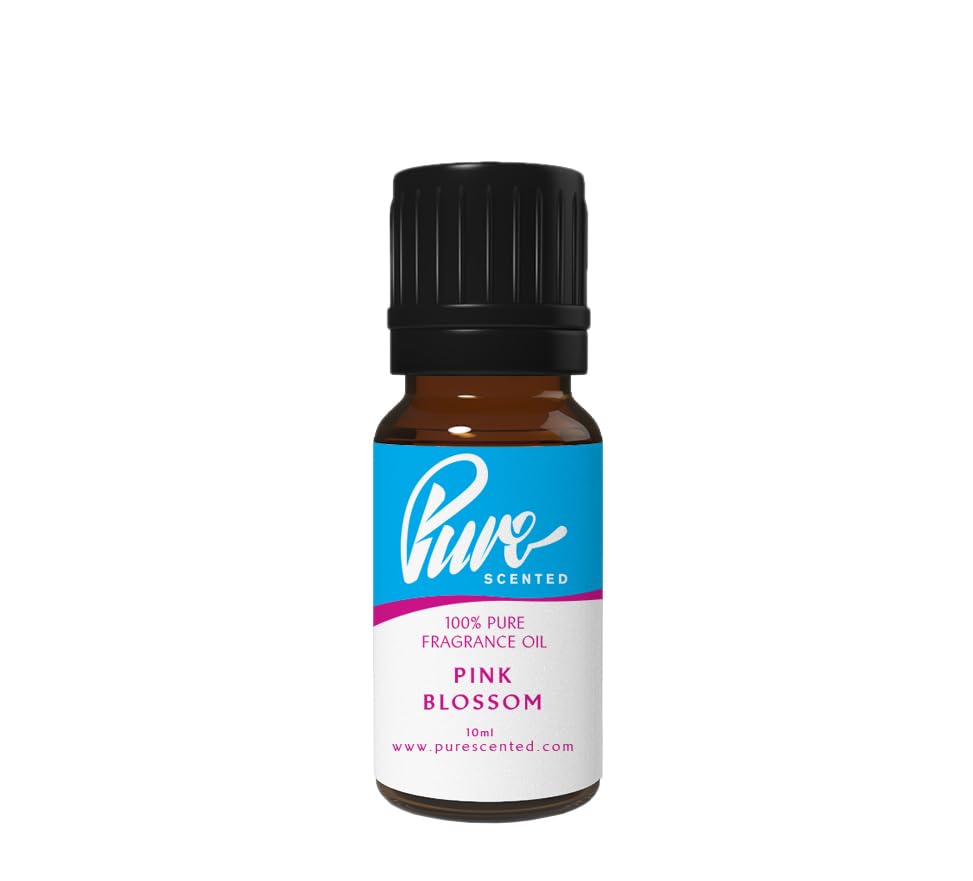 Pure Scented 10ml Fragrance Oils - 1 x 10ml Suitable for Candles, Soaps, Slime, Diffusers, Cosmetics, Wax Melts, Designer (1 x 10ml, Pink Blossom Outdoorable)