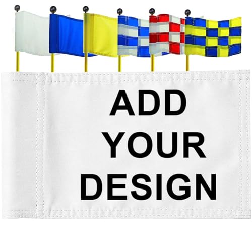 Generic Custom Personalized Golf Plaid Flags, 600D Nylon Double-Sided Mini Pin Flag with Tube Inset, Mini Practice Putting Green Flags for Yard