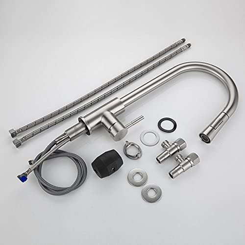 Robinet de cuisine avec bec extractible et jet ciblé pour un nettoyage efficace de l'évier