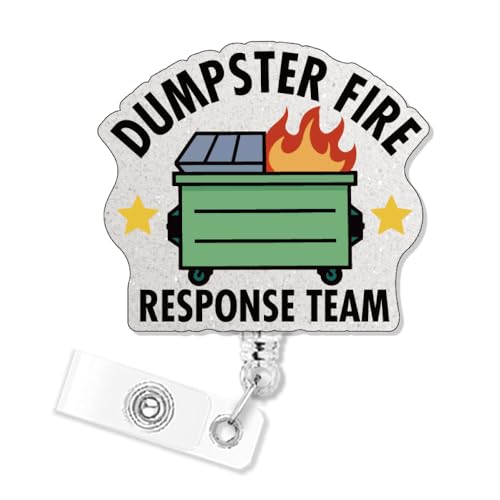 Xipromi Dumpster Fire Response Team Retractable Glitter Badge Reels