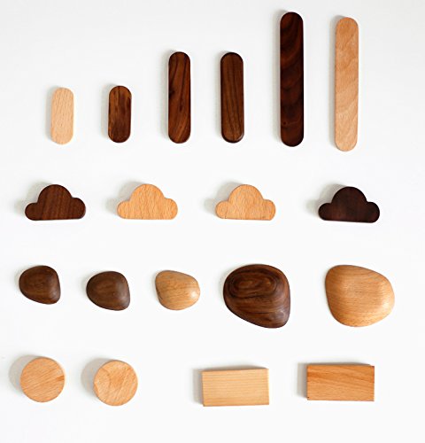 Novelty Magnetic Key Holder By Waldentheory | Wooden| Hold Key On Wall| Refrigerator Magnet | Modern Stylish Design | Made From Wood | Home And Office | Free Key Ring Included (Strip) #TOP4