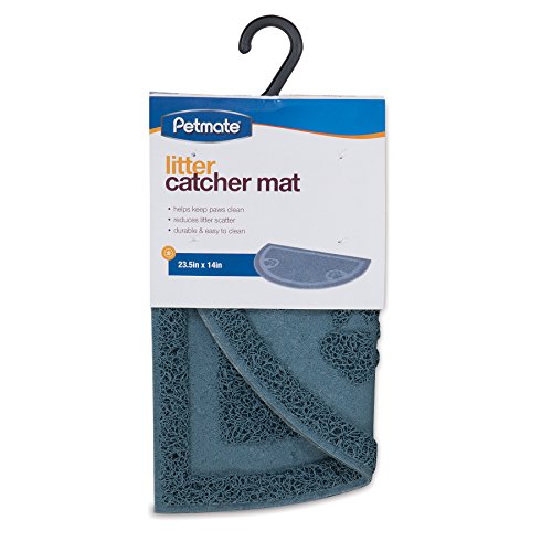 Petmate Litter Catcher Mat 1/2 Circle , Ice Blue #TOP1