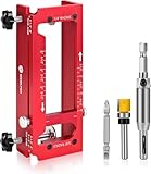 Idong Jig per cerniera per router, kit per cerniera regolabile per porte e armadi, modello router in lega di alluminio con posizionatore, strumento di installazione cerniere per lunghezza e spessori