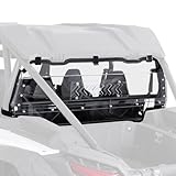 KEMIMOTO Sliding Vented Clear Rear Windshield Compatible with 2024+ Polaris RZR XP 1000 / RZR XP4 1000, Anti-UV Double-Sided Hard Coated Rear Window, Speaker and 4-Point Harness Friendly Back Window