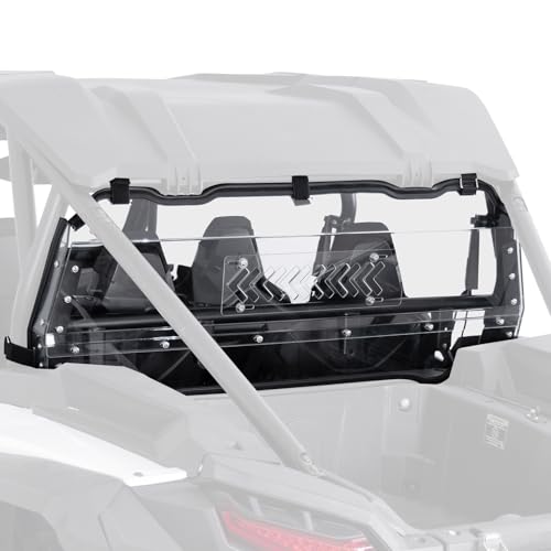 KEMIMOTO Sliding Vented Clear Rear Windshield Compatible with 2024+ Polaris RZR XP 1000 / RZR XP4 1000, Anti-UV Double-Sided Hard Coated Rear Window, Speaker and 4-Point Harness Friendly Back Window by KEMIMOTO - Used condition - US$97.11