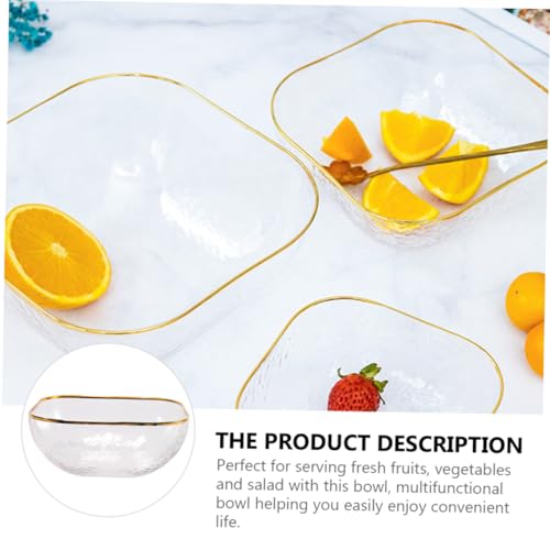 Bol de cuisine polyvalente carré martelé, verre transparent - 7