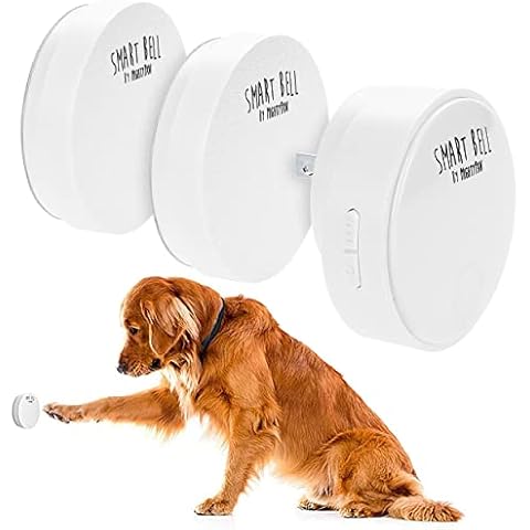 Mighty Paw Smart Bell 2.0 (2 Button Pack) - Wireless Electronic Dog Doorbell - Dog Potty Button Communication - Potty Training Aid - Pet Communication Tool - Puppy Potty Training - Doggie Bell Cover
