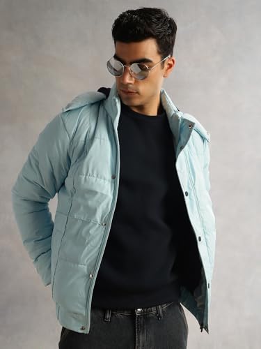 Image of Thomas Scott Men's | Regular Fit | Long Sleeves | Hood Collar | Zip Closure | Dry Clean | 2 Pockets | Polyester | Knitted | Puffer | Jacket