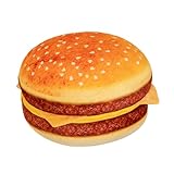 Generisch Cojín de felpa para hamburguesas, 40 cm, hamburguesa de peluche, dibujos animados, comida gigante, hamburguesa, cojín de sofá, regalos para niños amigo