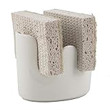 scarlettwares Sponge Holder Ceramic Holds Two Sponges Kitchen Sink Organizer