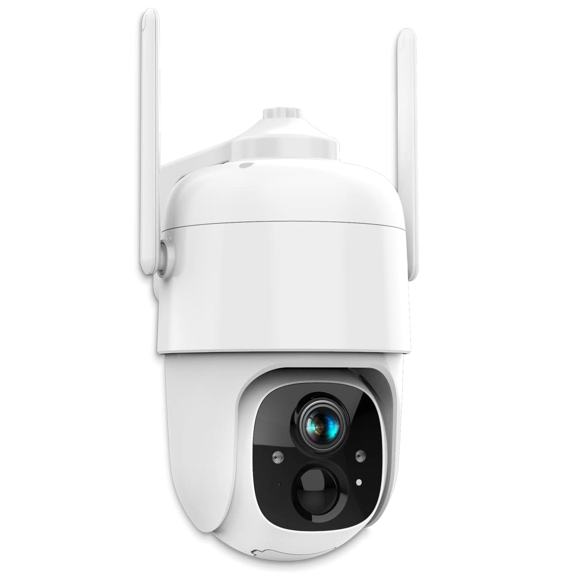 ATLANTIS telecamera motorizzata Volta Pro PT A16-VL66P, 360° PTZ, Wi-Fi senza fili interno esterno a batteria ricaricabile,pannello solare,videocamera sorveglianza,visione notturna,full hd 1080,Bianco