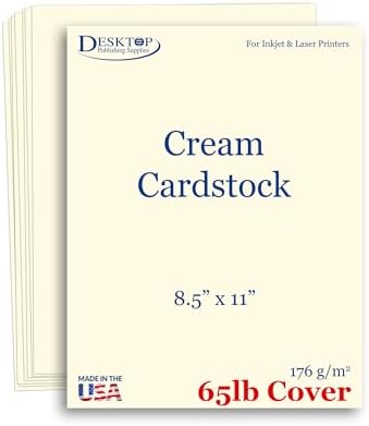Cream Cardstock Printer Paper - 250 Sheets 8.5" x 11" - 65lb Cover (176gsm) Matte Ivory Colored Stationery Paper for Menus Resumes Programs Invitations Flyers Brochures Certificates Announcements image 5