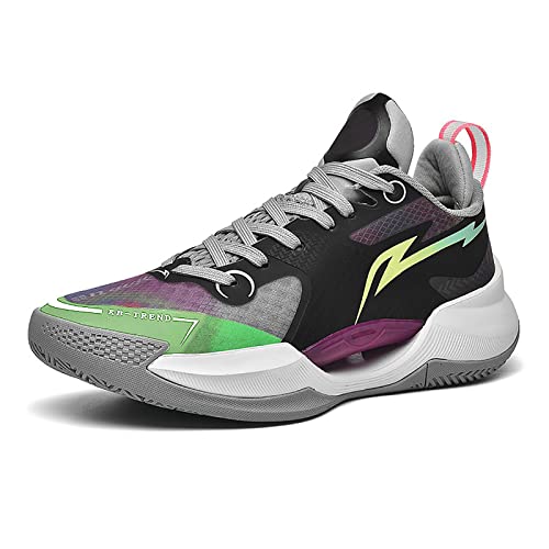 Cjsporx Men's Basketball Shoes Fahion Breathable Sneakers Non Slip Running Sports Shoes Black Size 9.5 #TOP7