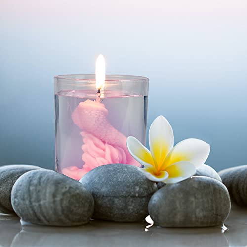 Jelly Gel Scented Candle Gift For Women,Cilantro & Orange Peel Highly Scented And Soy Wax Mermaid Jar Candle For Home Decoration Candle,As A Gift For Birthday，7.07 Oz Candle #TOP5