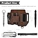 ELEDUME Leather Multitool Sheath, EDC Belt Organizer for Work & Everyday Use Utility, EDC Belt Pouch for Pocket Knife, Flashlight & EDC Tools, Multitool Holster with Keychain Clip, Gifts for Men