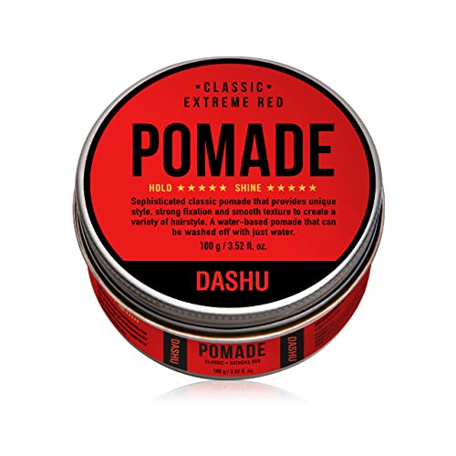Dashu Classic Extreme Red Pomade 3.5Oz - Strong Hold & High Shine For Hairstyling #TOP4
