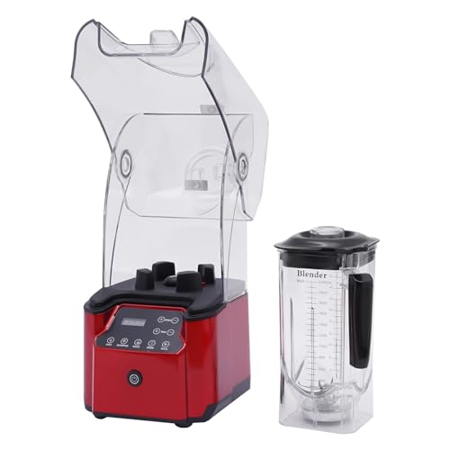 Máquina de batidos automática de 2,2 L con capucha Máquina de batidos 2200 W Licuadora de batidos comercial de 8 velocidades Exprimidor portátil Licuadora trituradora de hielo con pantalla de control