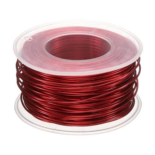 sourcing map Rollo de alambre de entrenamiento de aluminio anodizado para bonsái, calibre 1 mm, 98 pies de longitud, alambre flexible para árbol bonsái para jardín, horticultura, paisaje, plantación,