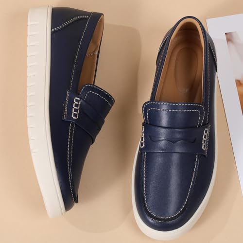 Image of QAE Loafers for Women Penny Loafers Slip On Sneakers Womens Shoes Dressy Casual Comfortable Ladies Summer Shoes