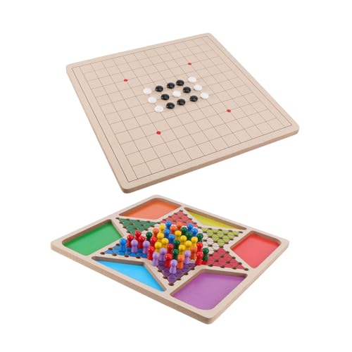 Jeu de dames Gobang en bois naturel avec finitions soignées pour plateau durable