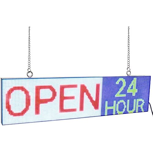 P4 Full Color Wifi LED Signs Programmable Scrolling Message Board 20.5"x5"