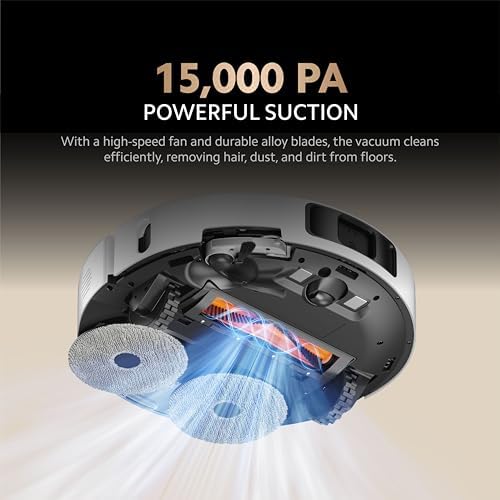 XIAOMI Vacuum S40 Pro, akıllı robot elektrikli süpürge ve paspas, kendinden esneyen yan fırçalar, 15000 Pa emiş gücü, sert zemin ve halı, uygulama üzerinden uzaktan kumanda - Görsel 5