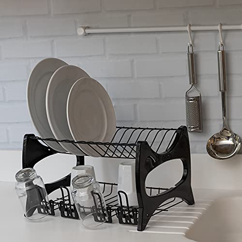 Escorredor de Louça Veneza, Cor Preto, Linha Black, Metaltru