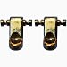 2 Pcs Copper Electric Guitar Roller String Trees String Retainers in Gold