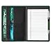 Euousu Padfolio Binder A5 Document Organizer with Refillable Lined Notepad, Junior Size Folder Portfolio for Men Women,Dark Green.