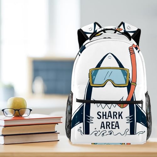 Sac à dos requin de plongée multicolore avec grand compartiment - 5