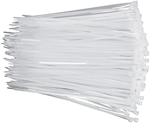 Zcpotizi Clear Zip Ties 6 Inch White Small Nylon Cable Ties Wire Ties Zipties Self-Locking for Fence Plants Wreath Crafts Christmas Gifts for Garden Office Use 100 Pack