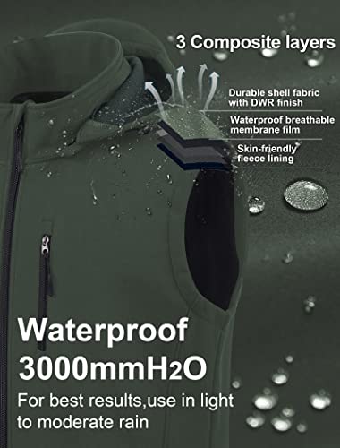 Image of CREATMO US Men's Casual Lightweight Warm Thin Outerwear Vest Windbreaker Sleeveless Jacket With Removable Hood