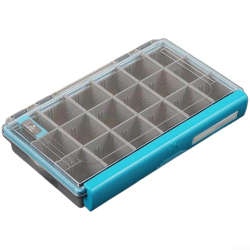 HEIBTENY Fishing Tackle Box with Adjustable Dividers, ABS Waterproof Lure Storage Case, For Organizing Hooks Baits Accessories, Damp-Proof Portable
