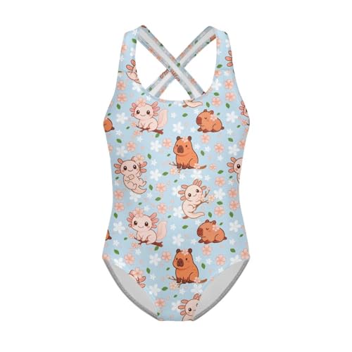 Image of Girls One-Piece Swimsuit for Swimming Lessons Beach Volleyball Pool Party Outdoor Training Quick Dry