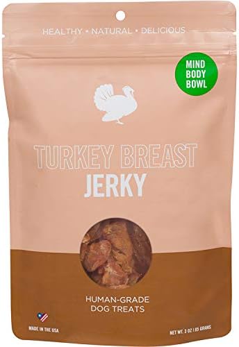 Healthy Spot / Mind Body Bowl – 4 oz Premium Smoked Dog Treats– Healthy All Natural Dog Jerky (Smoked Turkey, 1 Pack)