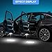 LED Car Door Logo Projector Lights, 4 Pack HD Logo Puddle Lights Compatible with BMW 1/3/4/5/6/7/X Series, Waterproof Door Welcome Light with Flame Retardant Shell