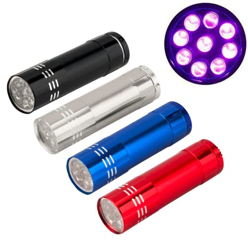 Mini Lanterna Luz Ultra Violeta Com 9 Led Portátil Camping Várias Cores