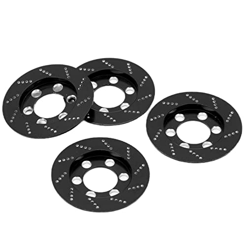 Dilwe RC Brake Caliper, 4pcs RC Simulation Wheel Aluminum Brake Disc RC Accessories, Wheel Rim Tires...