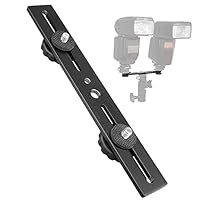 WANGCL Doppelblitzhalterung für 6,35 mm Doppelstativ, Kamerahalterung, 20,3 cm Blitzverlängerungsstange, Doppelstativhalterung für Kamera