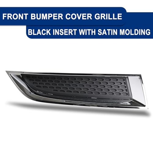 Image of Fog Light Grille Cover Compatible with 2013-2016 GMC Acadia 2017 Limited Right Passenger Side Bumper Cover Grille With Chrome Molding Front Upper Mounts Below Head Light # GM1039155 20982400