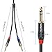 Disino 1/4 inch TRS Stereo Y-Splitter Insert Cable, 1/4 Inch Male Jack to Dual 1/4inch(6.35mm) Male TS Mono Breakout Cable Audio Patch Cord - 10 Feet/3 Meters