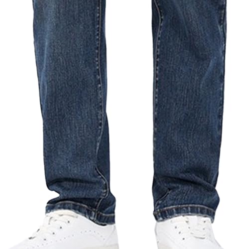 Jean slim extensible homme coupe classique ample délavé bleu - 7