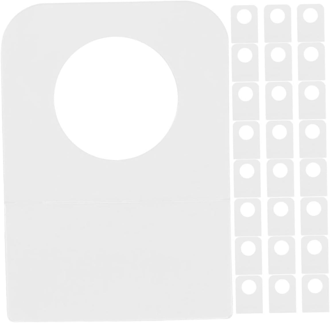 Homoyoyo 1500pcs Self-Adhesive Round Hole Strong Plastic Hooks for Retail Display Adhesive Tabs for Store Merchandise and Home Use